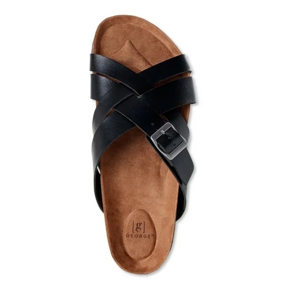 George Men's Crossband Sandals, Sz 10